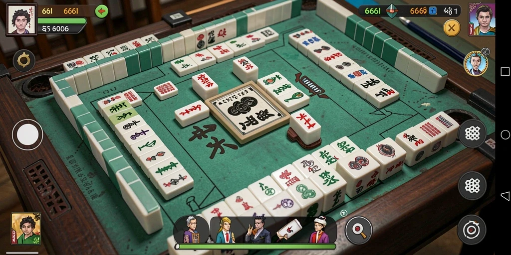 Screenshot utama 666I menampilkan gameplay Mahjong yang menarik.