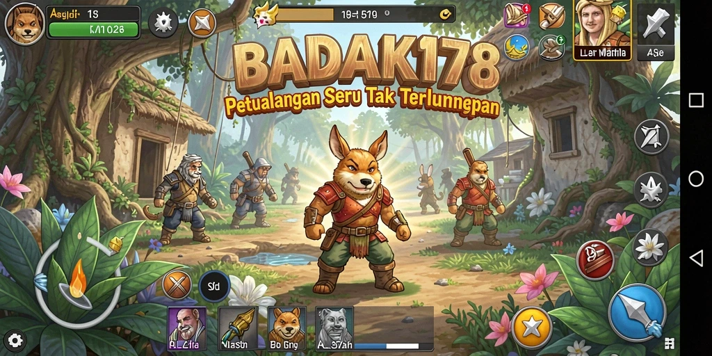 Tampilan utama gameplay petualangan BADAK178 yang seru dan menantang.