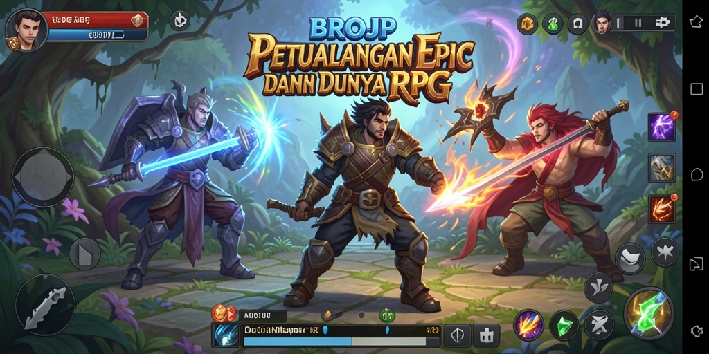 Tampilkan aksi seru dalam game RPG BROJP.