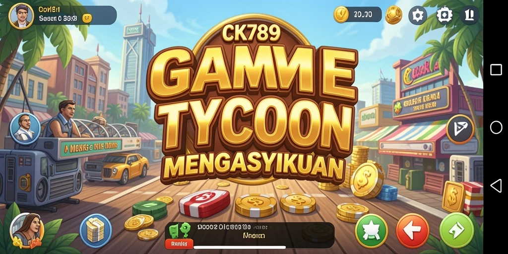 Screenshot CK789 menampilkan strategi pengelolaan bisnis Tycoon.