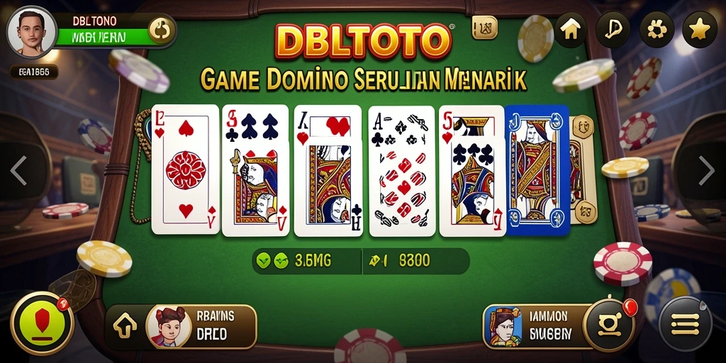 Gameplay Domino di DBLTOTO yang seru dan penuh tantangan.