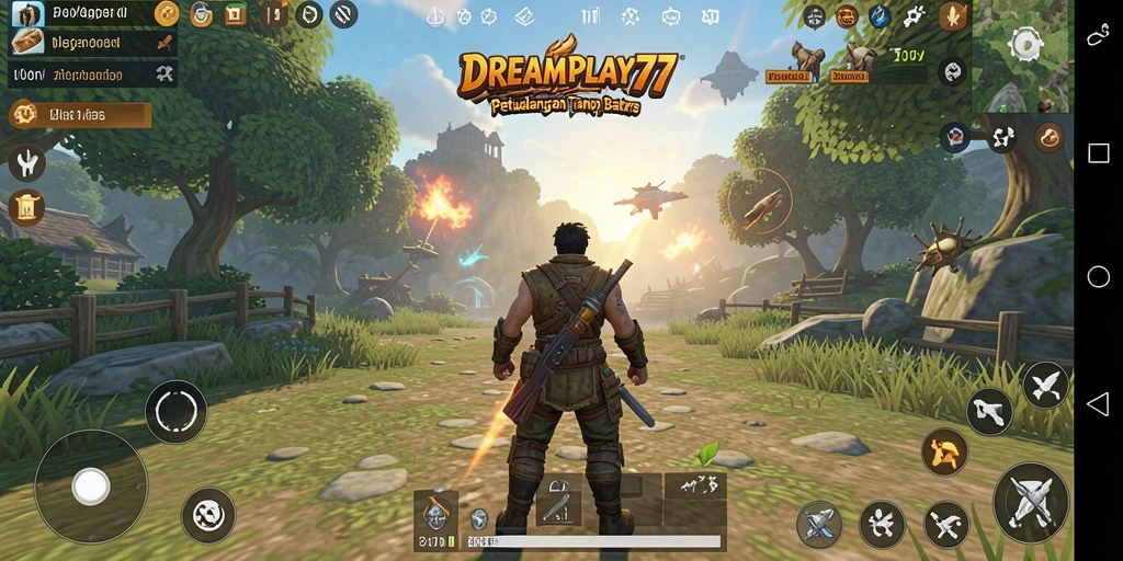 Tampilan gameplay <strong>DREAMPLAY77</strong> yang menakjubkan dalam dunia terbuka.
