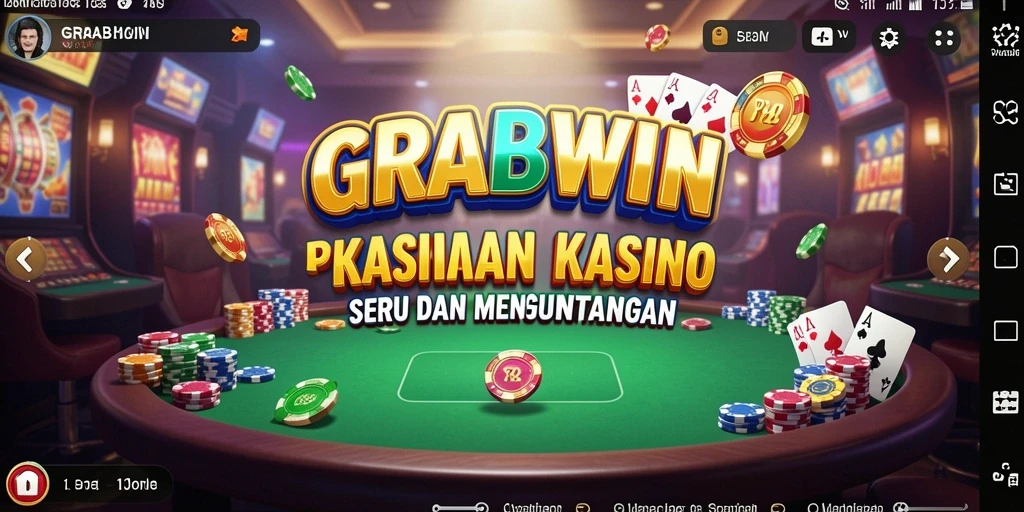 Tampilan menarik dari gameplay Kasino di GRABWIN