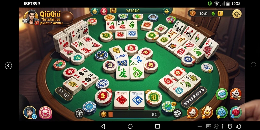 Tampilan gameplay QiuQiu yang mendebarkan dan interaktif.