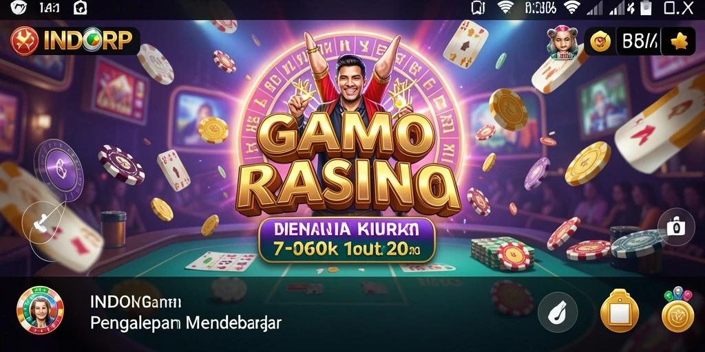 Gameplay menarik dan mendebarkan di aplikasi Kasino INDORP.