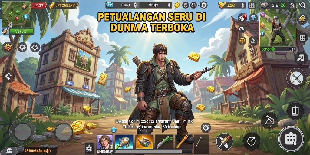 Tampilan gameplay menawan dari JPTOGEL77 di dunia terbuka.