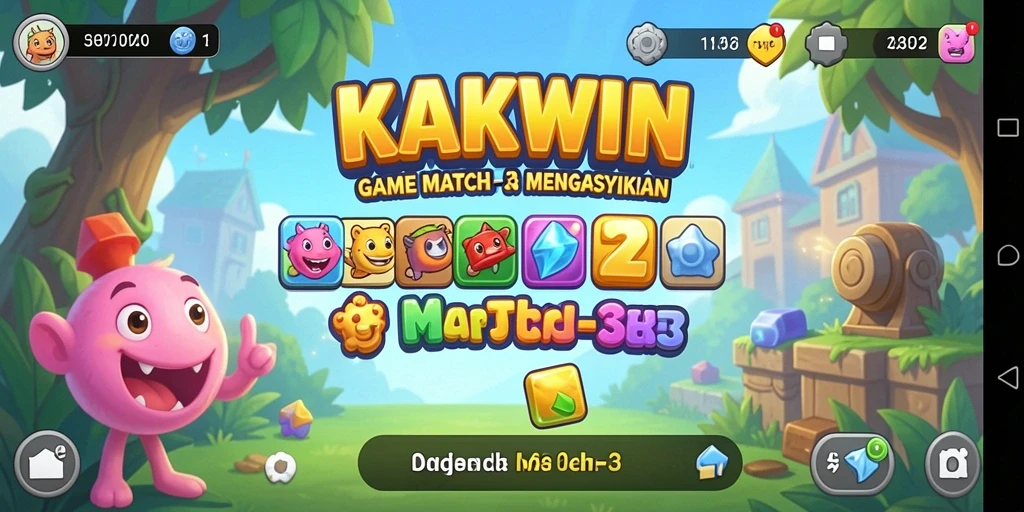 Tampilan gameplay seru dan menantang di KAKWIN.