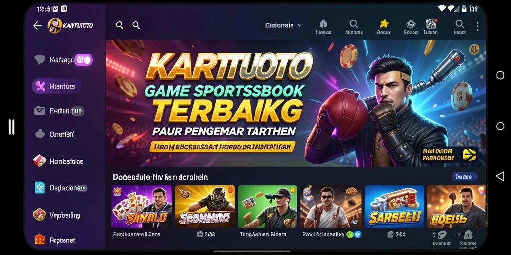 Tampilan gameplay KARTUTOTO saat memasang taruhan olahraga.