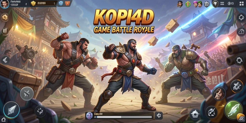 Gameplay seru KOPI4D saat pertarungan Battle Royale.