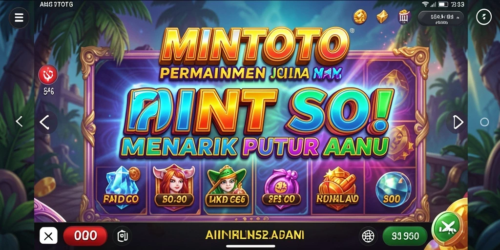 Tampilan gameplay MINTOTO dengan gulungan slot yang menarik.
