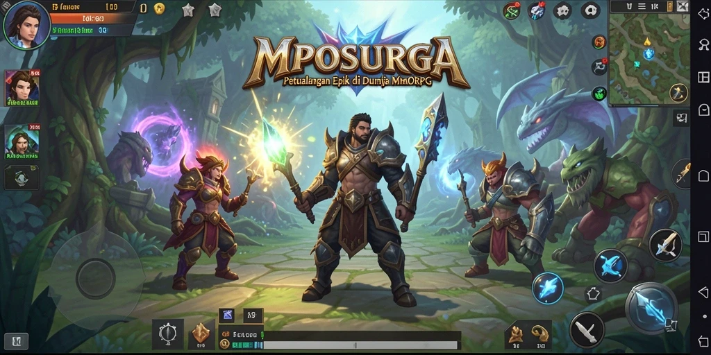 Screenshot gameplay MPOSURGA menampilkan petualangan seru dalam dunia fantasi.