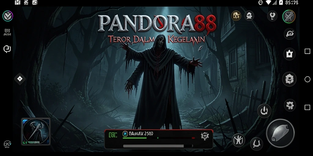 Screenshot dari gameplay PANDORA88 yang menampilkan kegelapan dan ketegangan.