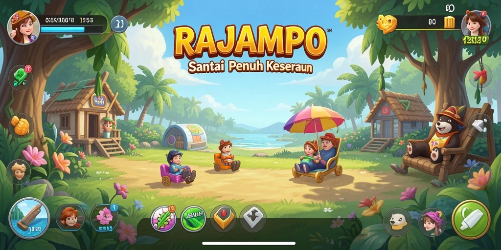Tangkapan layar RAJAMPO menampilkan momen seru pemain dalam permainan Casual.